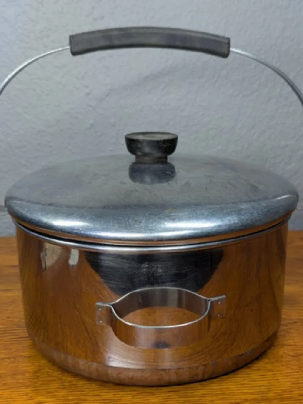 Revere Ware 1801 Pre-1968 Copper Bottom Stock Pot w/ Bail Handle & Lid
